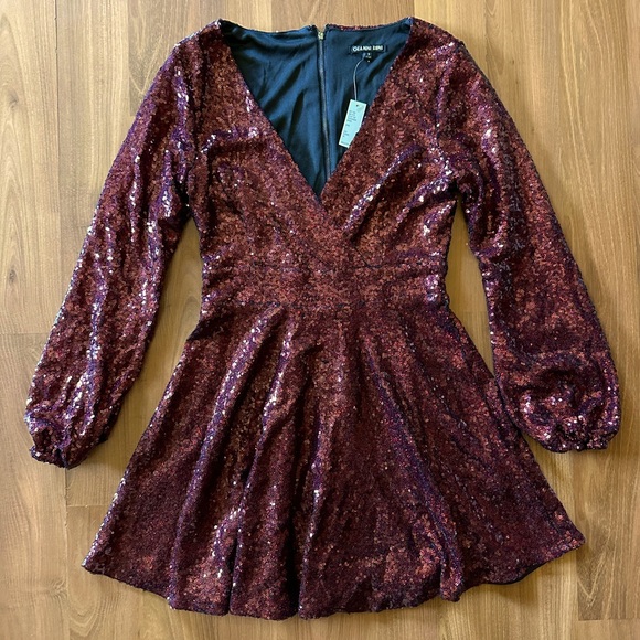 Gianni Bini Dresses & Skirts - NWT Gianni Bini Wine sequin dress size small Taylor Swift